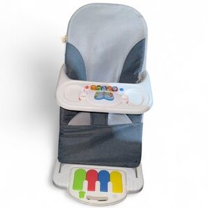 CuddoBaby 4-in-1 Baby Bouncer on Wheels with Piano & Tray